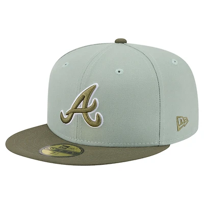 Men's New Era Green/Olive Atlanta Braves Color Pack 59FIFTY Fitted Hat