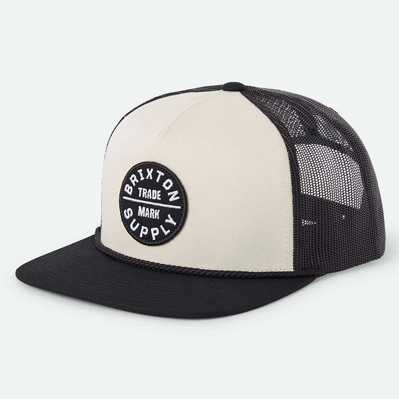 Unisex Brixton White/Black Brixton Oath MP Adjustable Trucker Hat