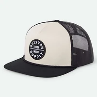 Unisex Brixton  White/Black Brixton Oath MP Adjustable Trucker Hat