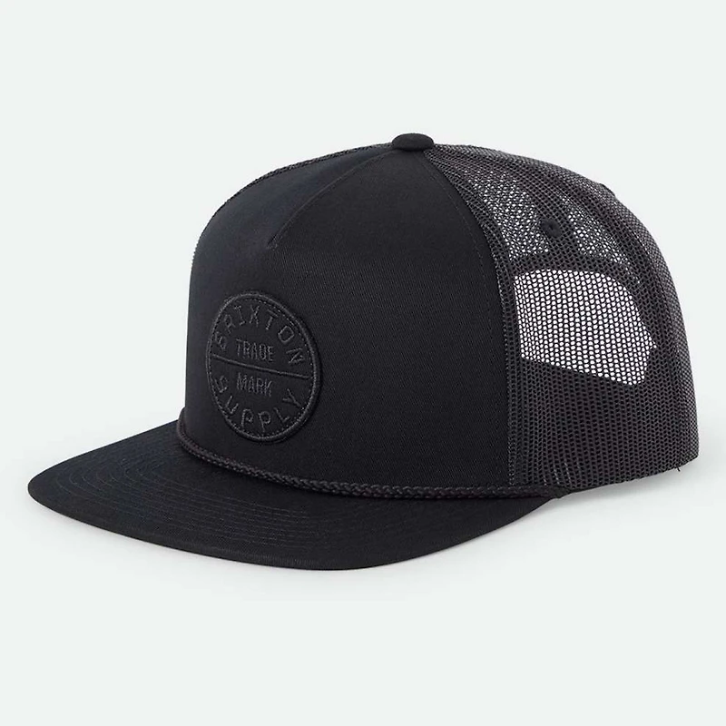 Unisex Brixton Black Oath MP Adjustable Trucker Hat