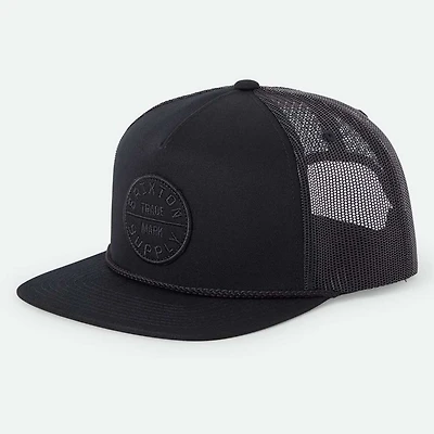 Unisex Brixton Black Oath MP Adjustable Trucker Hat