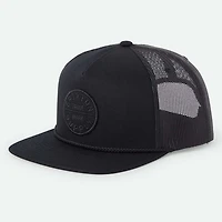 Unisex Brixton Black Oath MP Adjustable Trucker Hat