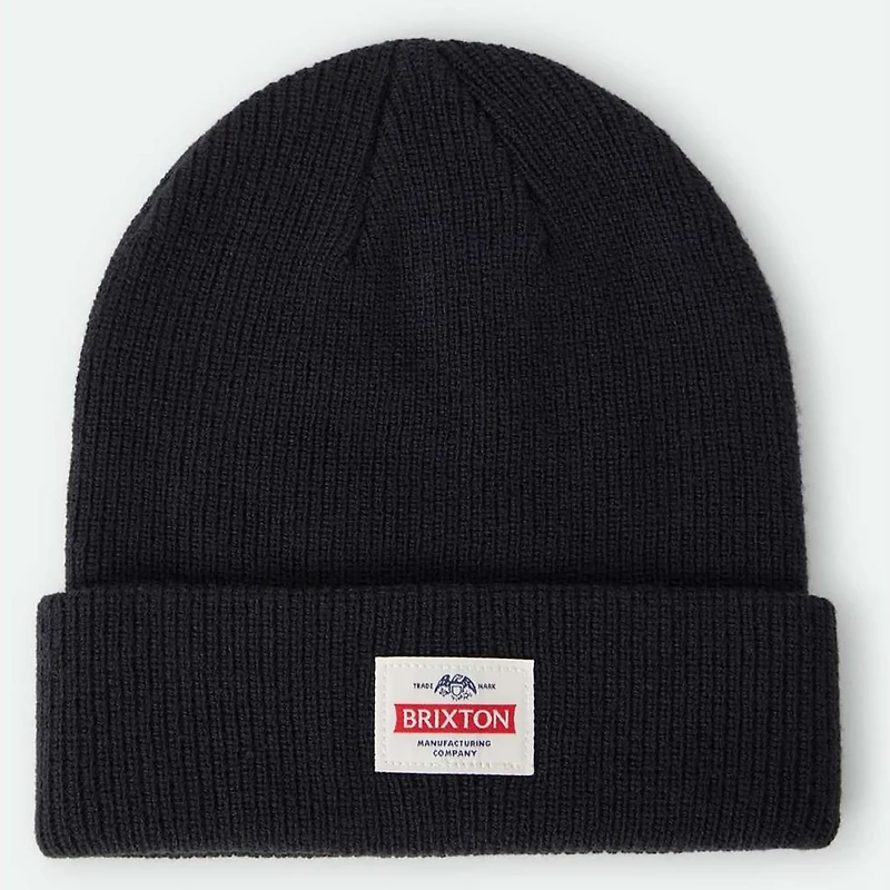 Unisex Brixton Black Trademark Cuffed Knit Hat