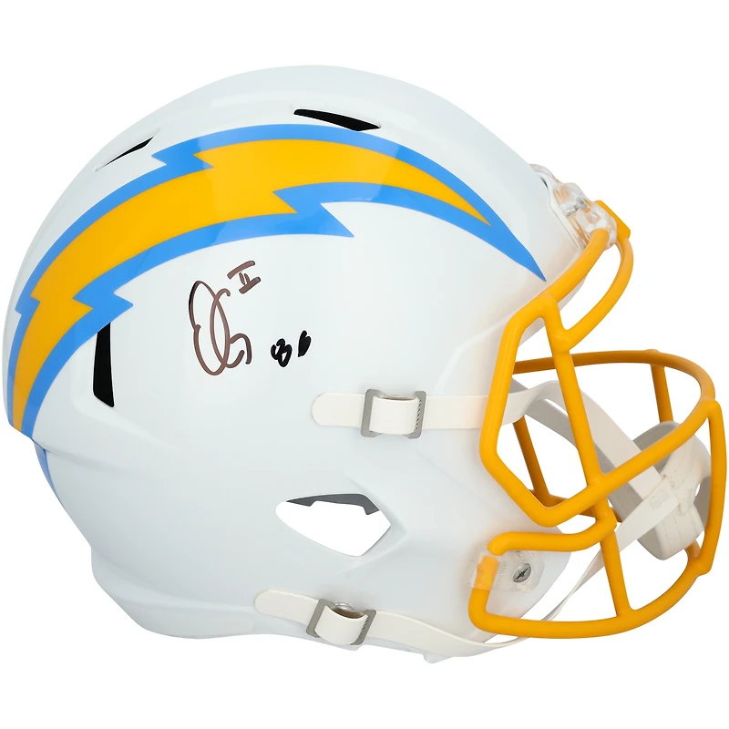 Oronde Gadsden Los Angeles Chargers Autographed Riddell Speed Replica Helmet