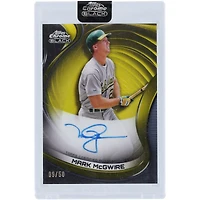 Mark McGwire Athletics Autographed 2022 Topps Chrome Black Gold Refractor #CBA-MM #9/50 Card