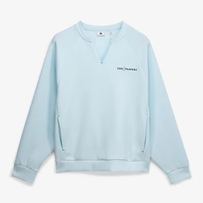 Women's FootJoy Light Blue THE PLAYERS V-Neck Tri-Blend Raglan Sweatshirt