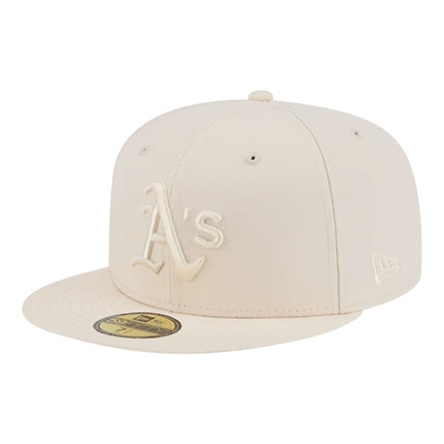 Men's New Era Cream Athletics Color Pack 59FIFTY Fitted Hat