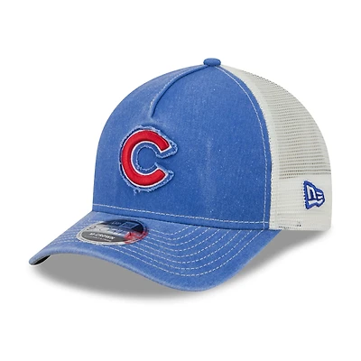 Men's New Era Royal Chicago Cubs Fan 9FORTY A-Frame Trucker Adjustable Hat