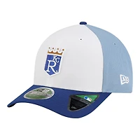 Men's New Era  White/Light Blue Kansas City Royals Player Replica 9FORTY M-Crown Adjustable Hat