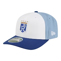 Men's New Era  White/Light Blue Kansas City Royals Player Replica 9SEVENTY Adjustable Hat