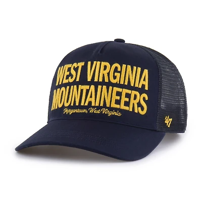 Men's '47 Navy West Virginia Mountaineers Contemporary Hitch Trucker Adjustable Hat
