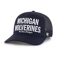 Men's '47 Navy Michigan Wolverines Contemporary Hitch Trucker Adjustable Hat