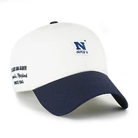 Men's '47  White/Navy Navy Midshipmen Contemporary Basics Two Tone Clean Up Adjustable Hat