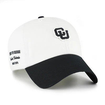 Men's '47  White/Black Colorado Buffaloes Contemporary Basics Two Tone Clean Up Adjustable Hat
