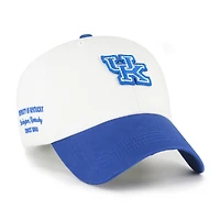 Men's '47  White/Royal Kentucky Wildcats Contemporary Basics Two Tone Clean Up Adjustable Hat