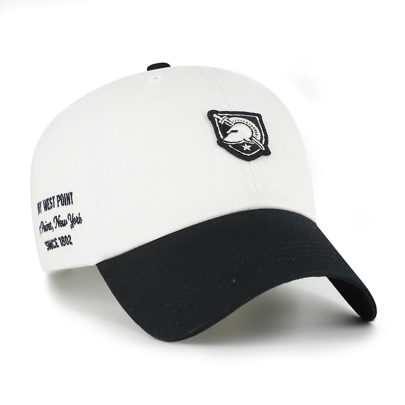 Men's '47  White/Black Army Black Knights Contemporary Basics Two Tone Clean Up Adjustable Hat