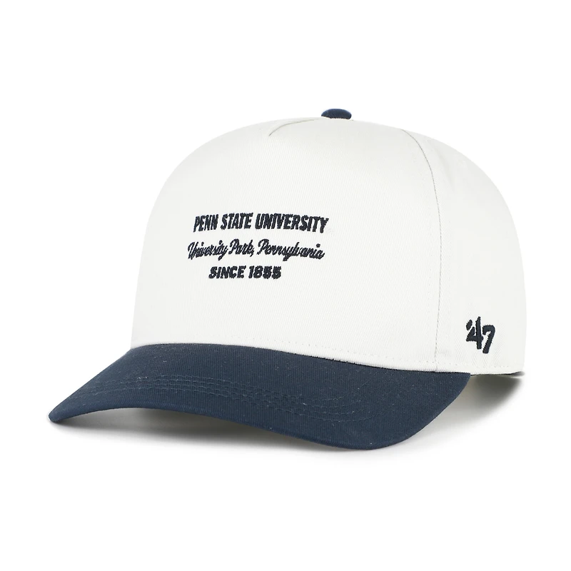 Men's '47 White Penn State Nittany Lions Contemporary Basics Two-Tone Hitch Adjustable Hat