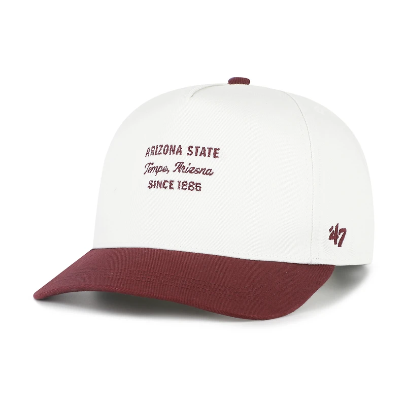 Men's '47 White Arizona State Sun Devils Contemporary Basics Two-Tone Hitch Adjustable Hat