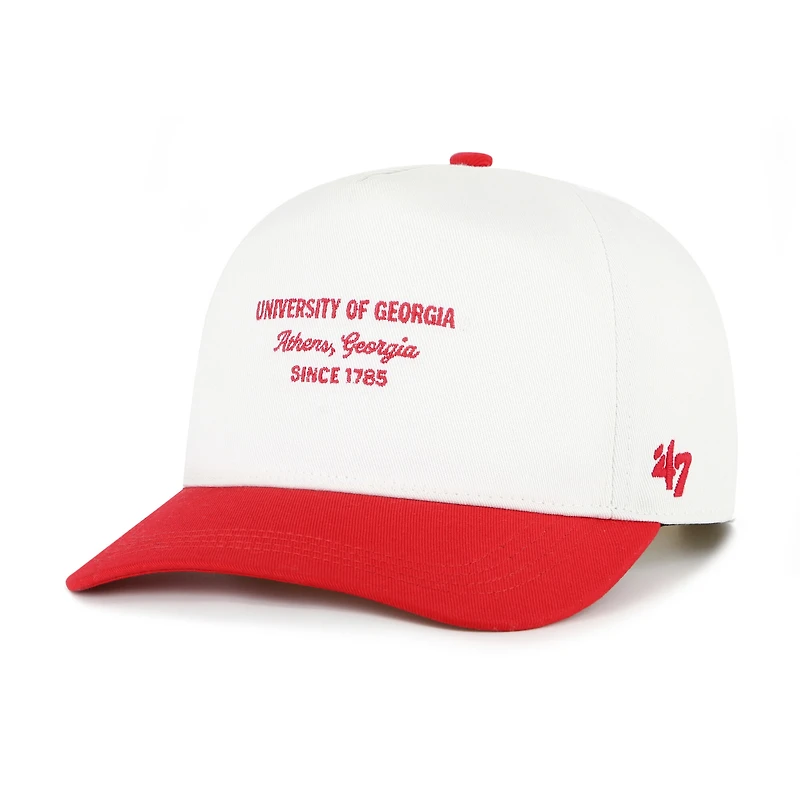 Men's '47 White Georgia Bulldogs Contemporary Basics Two-Tone Hitch Adjustable Hat