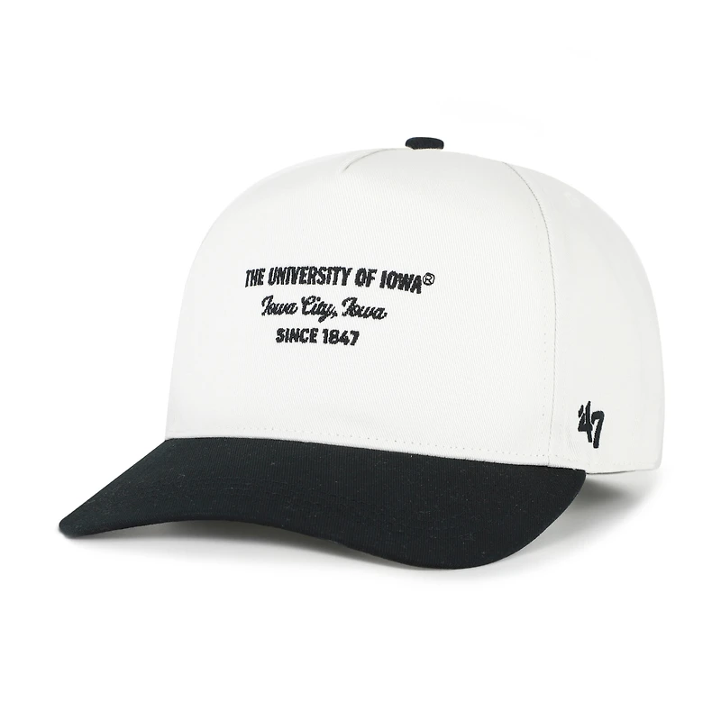 Men's '47 White Iowa Hawkeyes Contemporary Basics Two-Tone Hitch Adjustable Hat