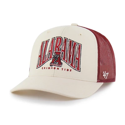Men's '47  Natural Alabama Crimson Tide Drawbridge Trucker Adjustable Hat
