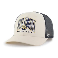 Men's '47  Natural West Virginia Mountaineers Drawbridge Trucker Adjustable Hat