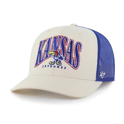 Men's '47  Natural Kansas Jayhawks Drawbridge Trucker Adjustable Hat