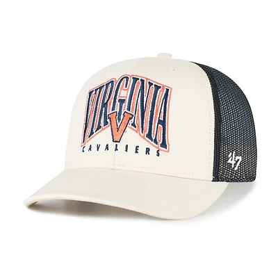 Men's '47  Natural Virginia Cavaliers Drawbridge Trucker Adjustable Hat