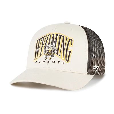 Men's '47  Natural Wyoming Cowboys Drawbridge Trucker Adjustable Hat