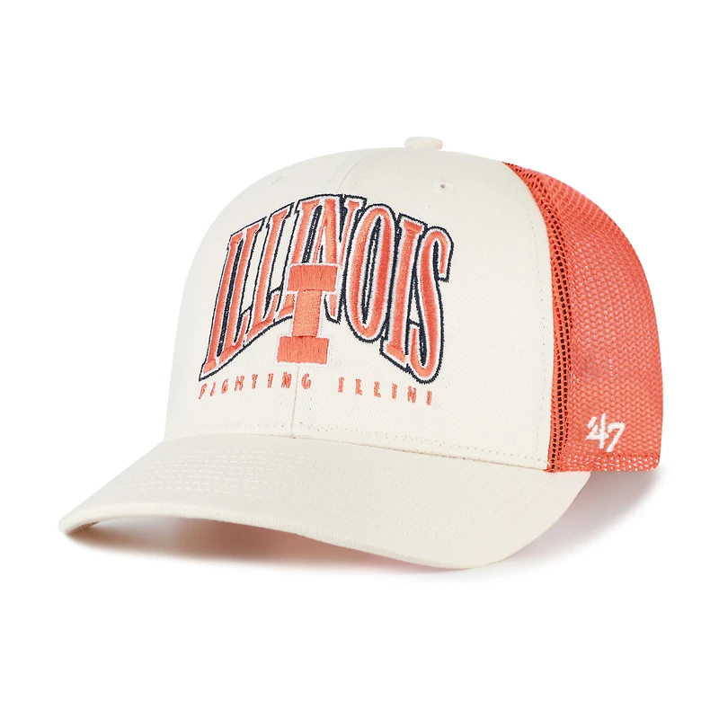 Men's '47  Natural Illinois Fighting Illini Drawbridge Trucker Adjustable Hat