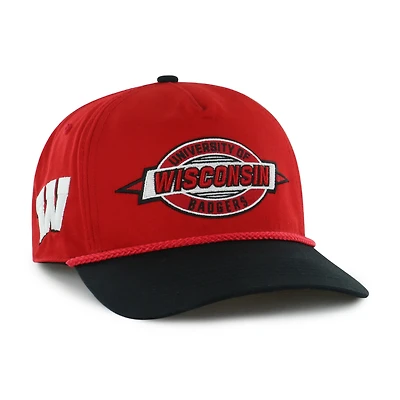 Youth '47  Red Wisconsin Badgers Frame Out Hitch Rope Adjustable Hat