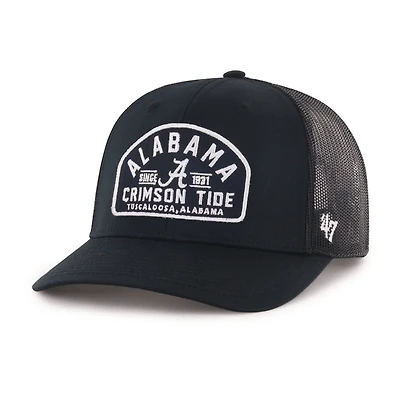 Men's '47  Black Alabama Crimson Tide Leland Trucker Adjustable Hat