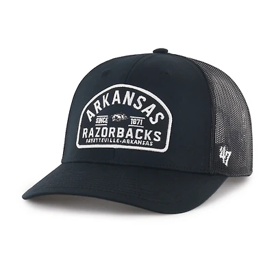 Men's '47  Black Arkansas Razorbacks Leland Trucker Adjustable Hat