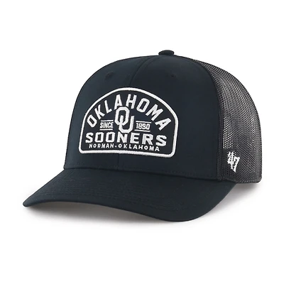 Men's '47 Black Oklahoma Sooners Leland Trucker Adjustable Hat