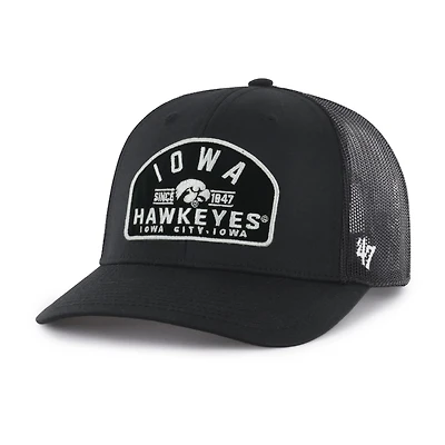 Men's '47  Black Iowa Hawkeyes Leland Trucker Adjustable Hat