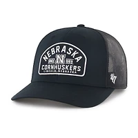 Men's '47  Black Nebraska Huskers Leland Trucker Adjustable Hat