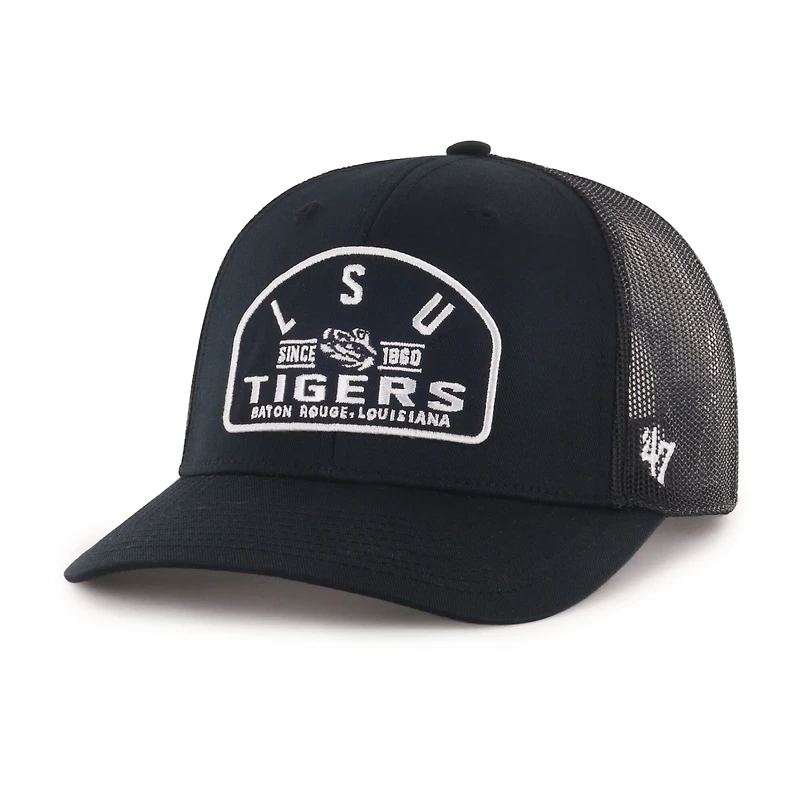 Men's '47  Black LSU Tigers Leland Trucker Adjustable Hat