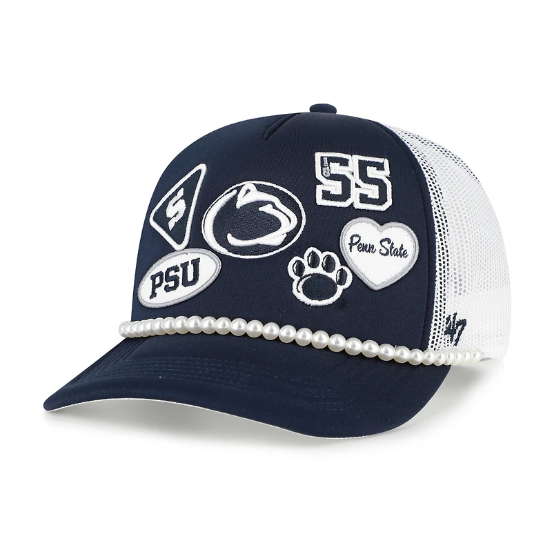 Men's '47  Navy/White Penn State Nittany Lions Rally On Hitch Adjustable Hat