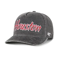 Men's '47  Gray Houston Cougars Reclaim Snow Wash Corduroy Hitch Adjustable Hat