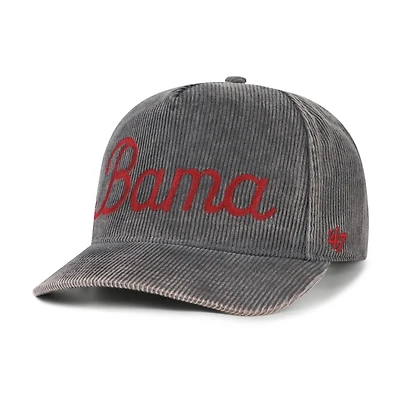 Men's '47  Gray Alabama Crimson Tide Reclaim Snow Wash Corduroy Hitch Adjustable Hat