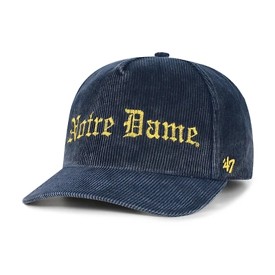 Men's '47  Navy Notre Dame Fighting Irish Reclaim Snow Wash Corduroy Hitch Adjustable Hat
