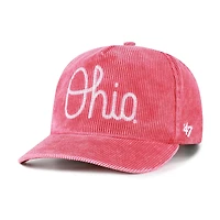 Men's '47  Scarlet Ohio State Buckeyes Reclaim Snow Wash Corduroy Hitch Adjustable Hat