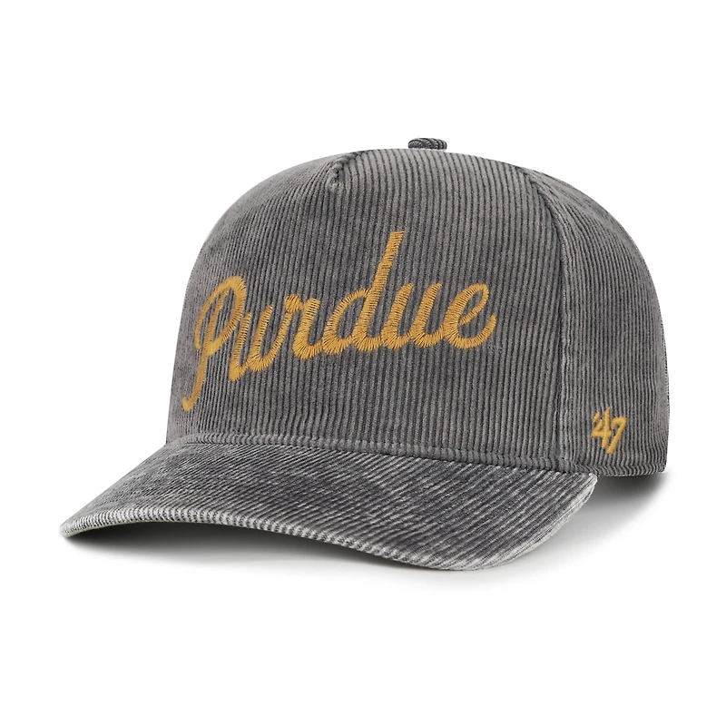 Men's '47  Gray Purdue Boilermakers Reclaim Snow Wash Corduroy Hitch Adjustable Hat
