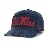 Men's '47  Navy Ole Miss Rebels Reclaim Snow Wash Corduroy Hitch Adjustable Hat