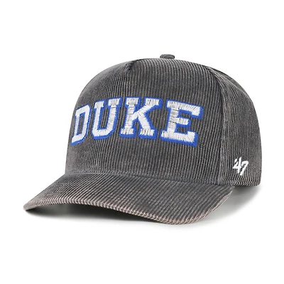 Men's '47  Gray Duke Blue Devils Reclaim Snow Wash Corduroy Hitch Adjustable Hat