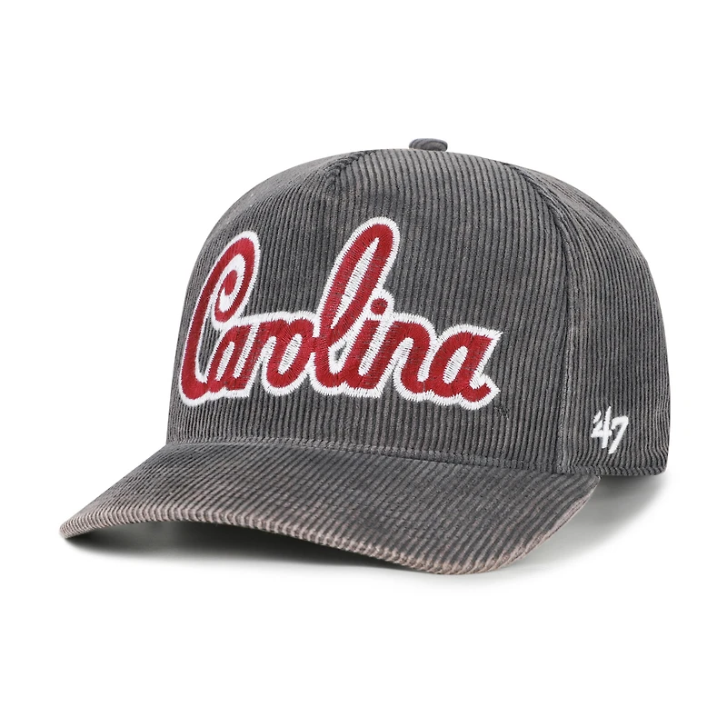 Men's '47  Gray South Carolina Gamecocks Reclaim Snow Wash Corduroy Hitch Adjustable Hat