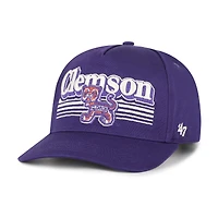 Men's '47  Purple Clemson Tigers Script Fade Hitch Adjustable Hat