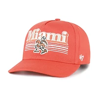 Men's '47  Orange Miami Hurricanes Script Fade Hitch Adjustable Hat