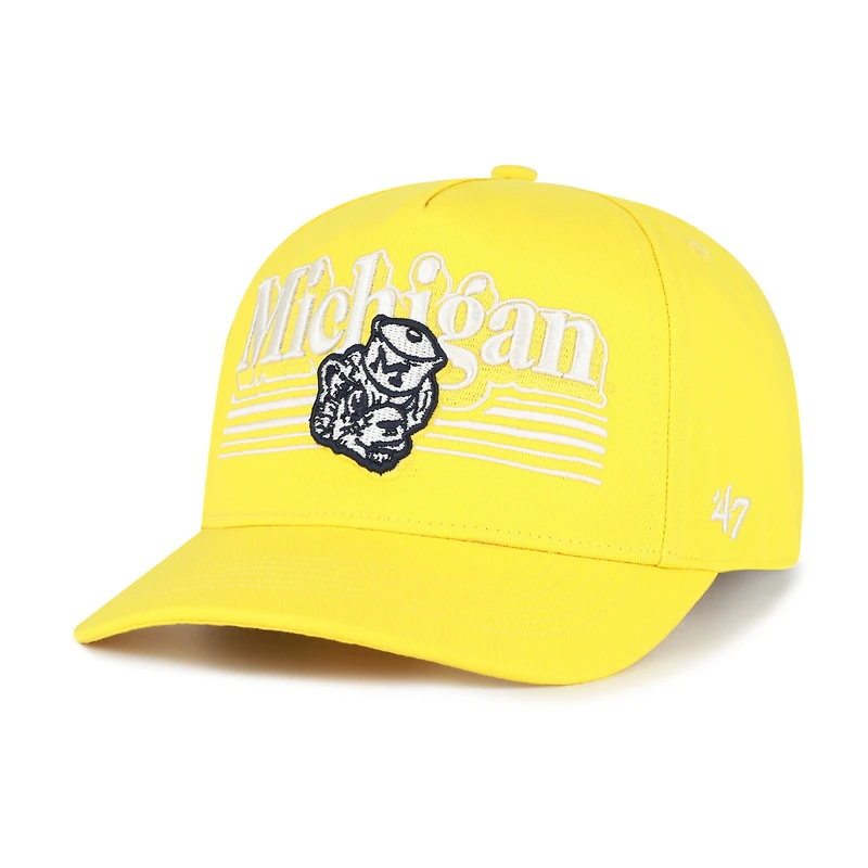 Men's '47  Maize Michigan Wolverines Script Fade Hitch Adjustable Hat