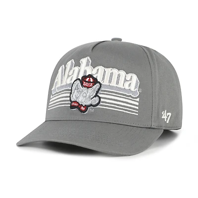 Men's '47  Gray Alabama Crimson Tide Script Fade Hitch Adjustable Hat